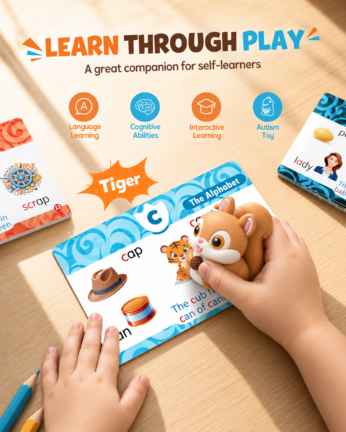 SquiSays™ Squirrel Talking Flash Cards